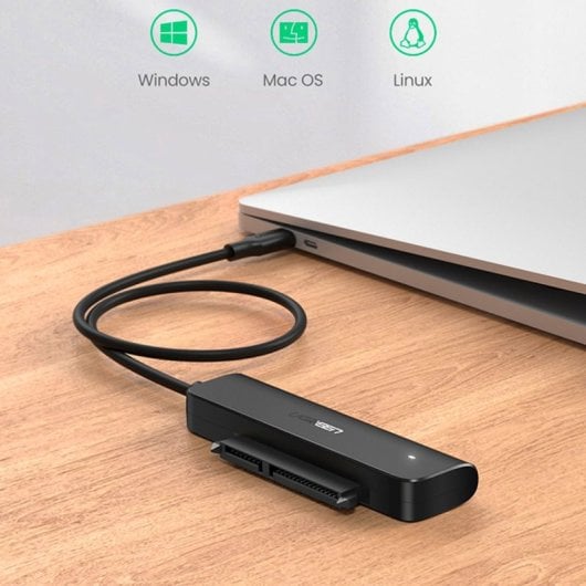 Adaptador Ugreen CM321 USB-C para SATA 2,5″ 6Gbps UASP/TRIM Plug&Play Preto