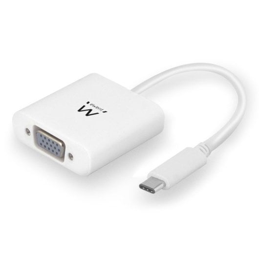Adaptador Ewent EC1050 USB-C a VGA Full HD 1920x1080 Plug and Play Blanco