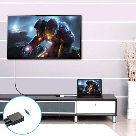 Adaptador Ewent EC1050 USB-C a VGA Full HD 1920x1080 Plug and Play Blanco