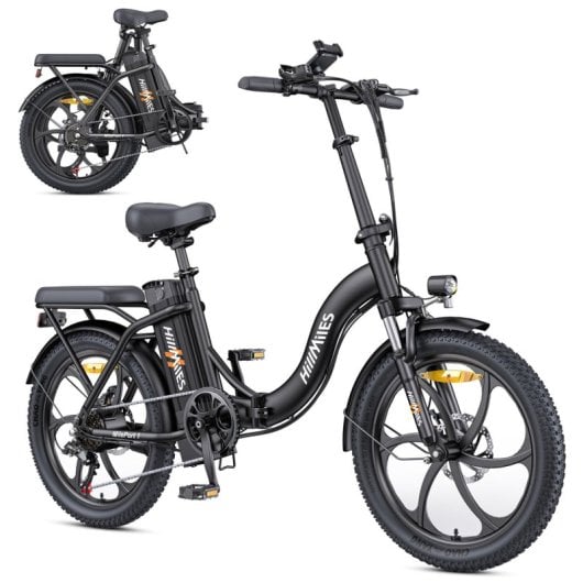 Bicicleta elétrica HillMiles MilePort 1 250W 36V13Ah 20″ Shimano 7 velocidades preta