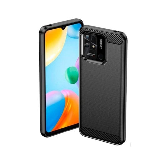 Custodia antiscivolo rinforzata in silicone nero Forcell per Xiaomi Poco C40
