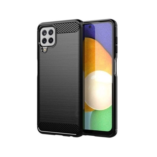 Custodia nera antiscivolo ultrasottile in silicone Forcell per Samsung Galaxy A22 4G