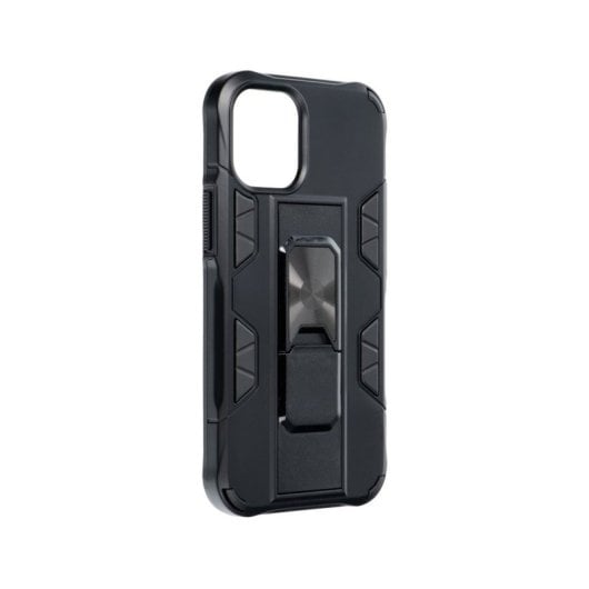 Capa Forcell Defender para iPhone 12 Pro Max, preta, em silicone, antichoque, com cortes precisos