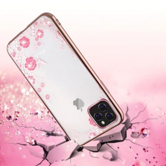 Forcell Diamond Apple iPhone 11 Pro Max Rosa Ultradünne rutschfeste Silikonhülle