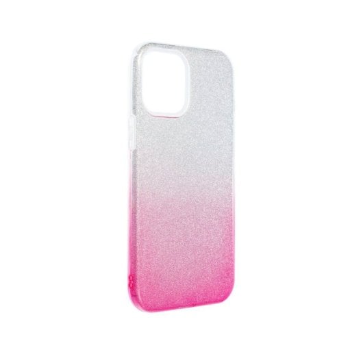 Capa Forcell Shining em silicone antiderrapante para iPhone 12 Pro Max 6,7" rosa