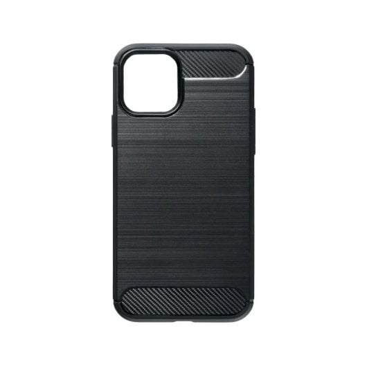 Custodia in silicone Forcell Carbon per Xiaomi Redmi Note 12 4G, antiscivolo e ultrasottile, nera