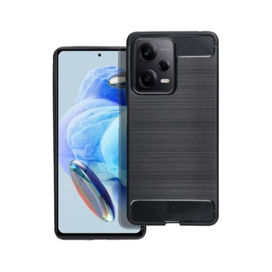 Funda Forcell Carbon Xiaomi Redmi Note 12 Pro 5G silicona ultrafina antideslizante negro