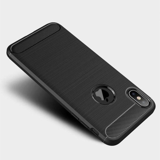 Funda Forcell Apple iPhone XS Max Silicona Ultrafina Antideslizante Negra