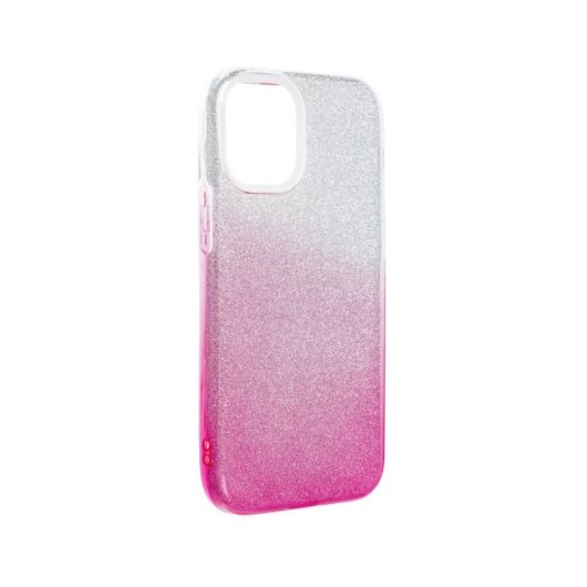 Forcell iPhone 12 Mini Rosa/Weiß Silikonhülle ultradünn rutschfest