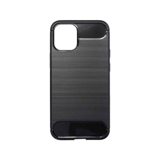 Custodia Forcell per iPhone 13 Mini in silicone ultrasottile antiscivolo con retro e lati neri