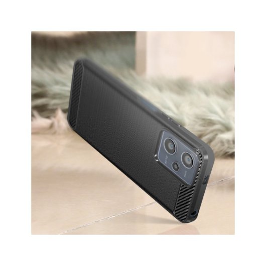 Funda Forcell Carbon Xiaomi Redmi Note 12 5G silicona ultrafina antideslizante negra