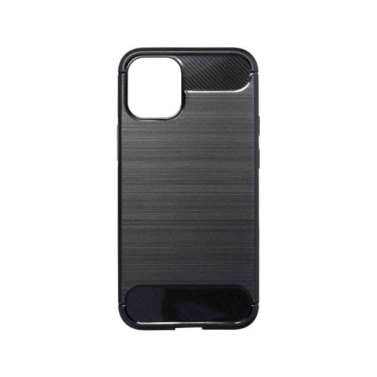 Forcell iPhone 14 Carbon Silikon MagSafe Rutschfeste Schwarze Hülle