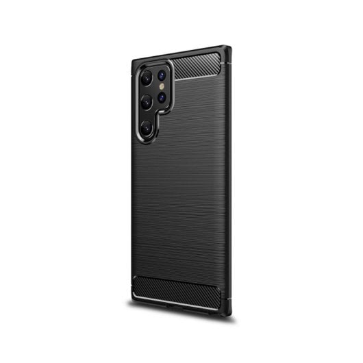 Forcell Samsung Galaxy S22 Ultra schwarze rutschfeste ultradünne Silikonhülle