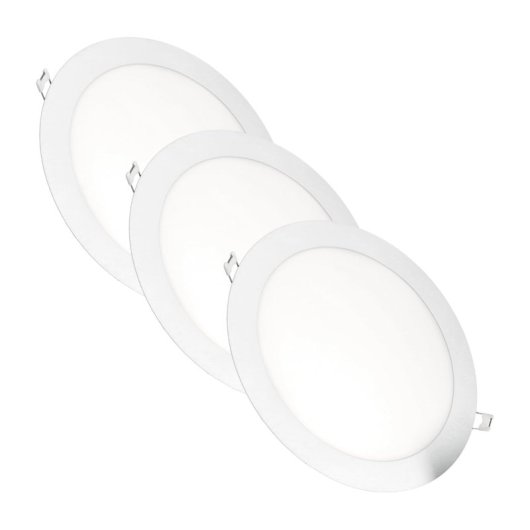 Downlight LED JANDEI 18W superficie 1440lm 4200K ángulo 120º aluminio blanco IP20