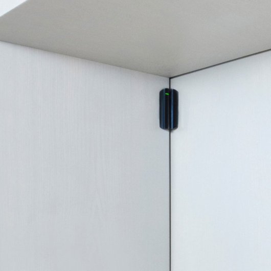 Ajax DoorProtect Schwarzer drahtloser Öffnungsmelder 1200 m Autonomie 7 Jahre