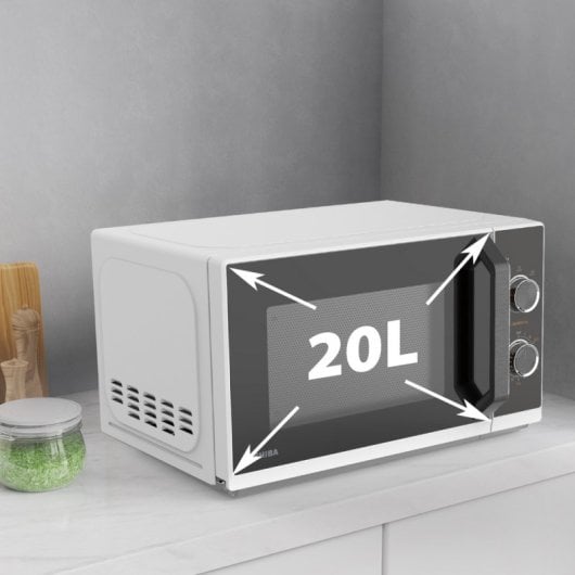 Micro-ondes Toshiba MW3-MM20PF 20 L 800 W avec 5 niveaux de puissance et décongélation automatique