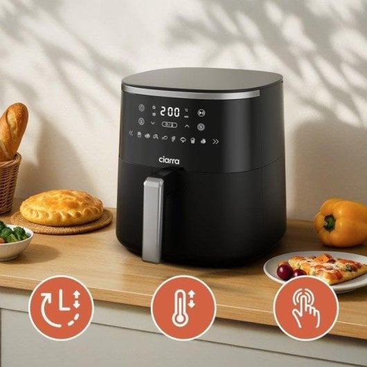Heißluftfritteuse Ciarra AWBAF1A 5L 1500W 8 Programme Touchscreen Schwarz