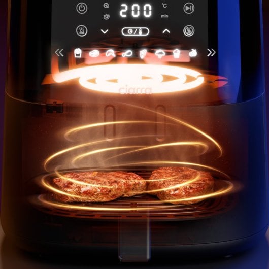 Friteuse à air Ciarra AWBAF1A 5 L 1 500 W avec 8 programmes, écran tactile, noir