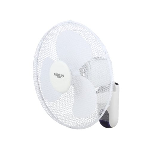Ventilador de parede Bastilipo CALAHONDA 40 cm 45W 3 velocidades com comando, branco
