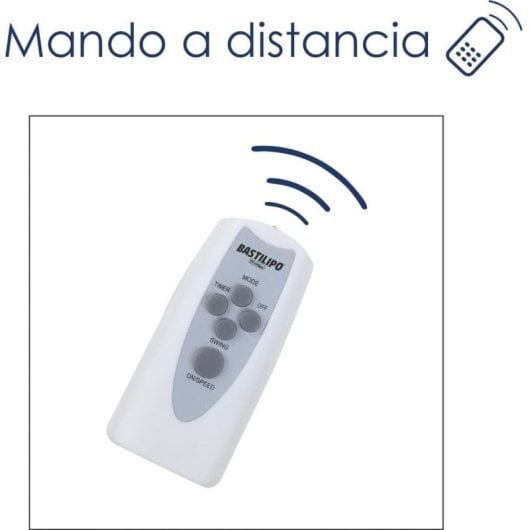 Ventilador de parede Bastilipo CALAHONDA 40 cm 45W 3 velocidades com comando, branco