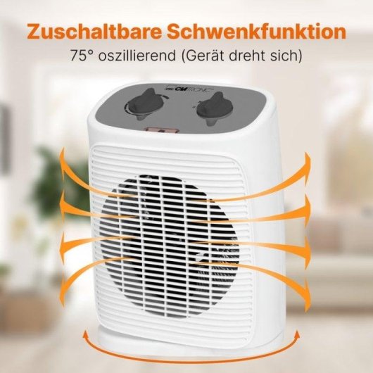 Calefactor Termoventilador Clatronic HL 3800 2000W Portátil Regulable