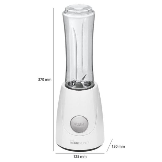 Batidora Clatronic Mix & Go 600ml Acero Inoxidable 250W Pulso Seguridad Recetas Fitness