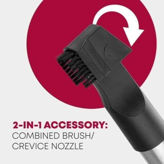 Aspirateur avec Sac Clatronic BS 1300 700W Filtration 5 Étapes Inox Antracite Rouge