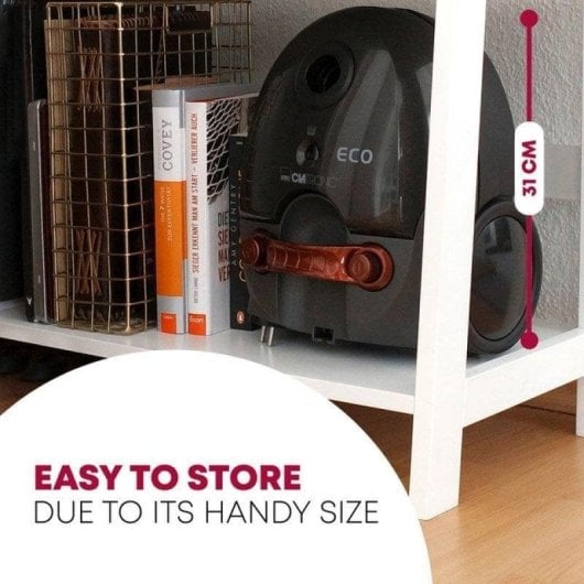 Aspirateur avec Sac Clatronic BS 1300 700W Filtration 5 Étapes Inox Antracite Rouge