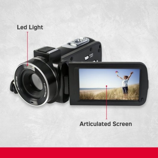 Videocámara AgfaPhoto Realimove CC2700 2,7K 24MP Zoom 18X Táctil LED Negra
