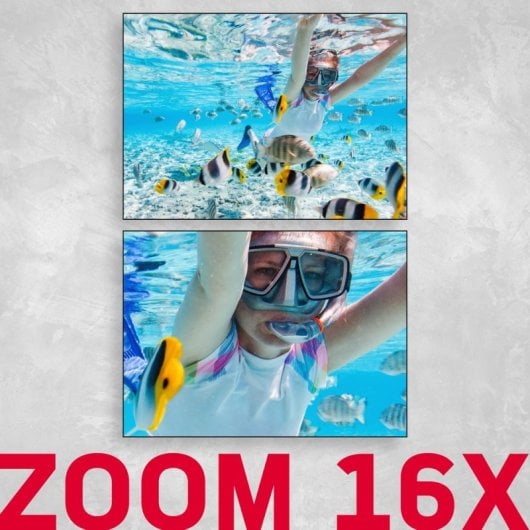 AgfaPhoto Realishot WP8000 24 MP Kompakt-Digitalkamera mit 16-fachem Digitalzoom, CMOS-Sensor, wasserdicht, Blitz und Stabilisator