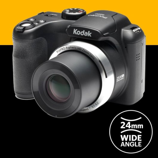 Cámara Digital Compacta Kodak PIXPRO AZ252 16 MP 25x Zoom Óptico Sensor CCD Estabilizador LCD 3? Negro