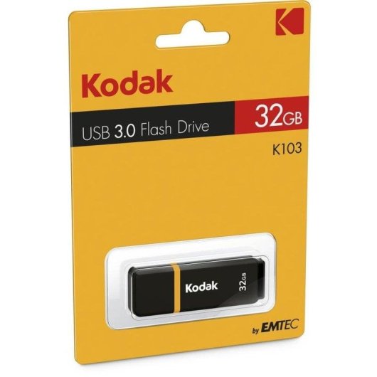 USB Stick Kodak K100 32GB USB 3.1 100MB/s Schwarz Gelb Kompakt