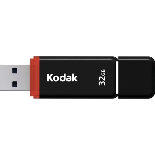 Clé USB Kodak K100 32GB USB 2.0 Noir Rouge Compacte avec Capuchon
