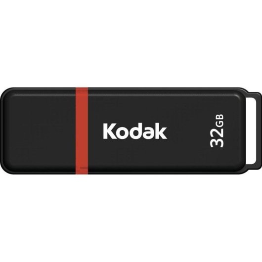 Clé USB Kodak K100 32GB USB 2.0 Noir Rouge Compacte avec Capuchon