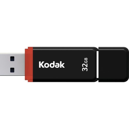 Clé USB Kodak K100 32GB USB 2.0 Noir Rouge Compacte avec Capuchon