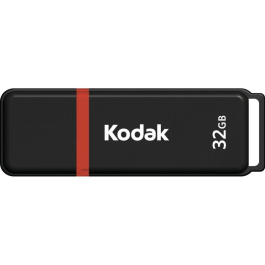 Clé USB Kodak K100 32GB USB 2.0 Noir Rouge Compacte avec Capuchon