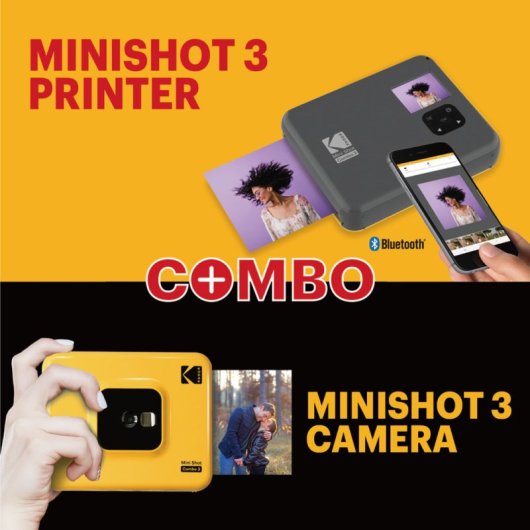 Cámara Digital Compacta Kodak Mini Shot Combo 2 C300 Bluetooth Impresión Instantánea Retro LCD 1.7″