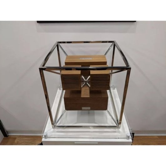 Premium Technology HiFi Cube Kabellose Lautsprecher 200W DSP Holz und Metall