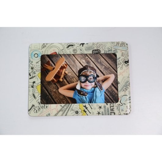 Kit cadre photo Kodak 10x15cm A6 bloc transparent + 5 feuilles photographiques + 1 feuille métallique