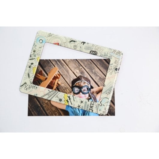 Kit cadre photo Kodak 10x15cm A6 bloc transparent + 5 feuilles photographiques + 1 feuille métallique