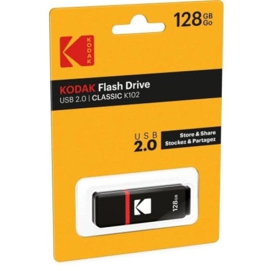 Clé USB Kodak Classic K102 128GB USB 2.0 Noir ultracompact