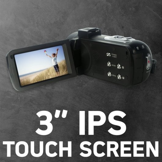 Agfaphoto Realimove CC2700 2,7K 24MP Digitalkamera mit 18-fachem optischen Zoom, 3-Zoll-Touchscreen, externem Mikrofon und Fernbedienung