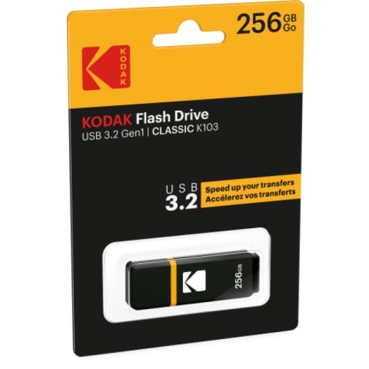 Memoria USB Kodak K100 256GB USB 3.1 ultrarrápida compacta y resistente