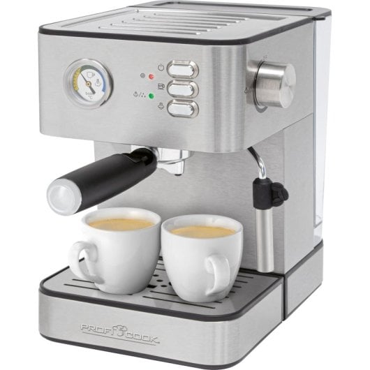 Cafetera Espresso Automática ProfiCook ES 1209 1,8L 20 Bar Acero Inox con vaporizador