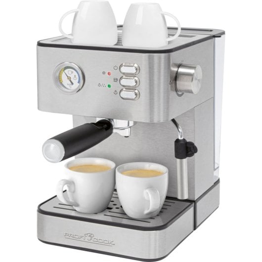 Cafetera Espresso Automática ProfiCook ES 1209 1,8L 20 Bar Acero Inox con vaporizador