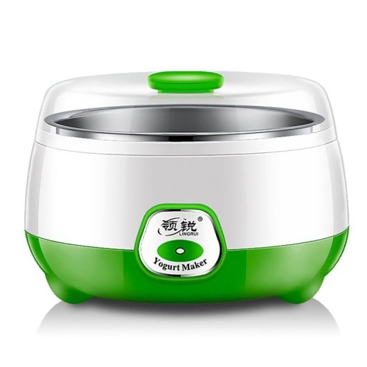 Dam Electronics YG120 Joghurtbereiter, Edelstahl, 1,2 l, Temperaturregelung, BPA-frei