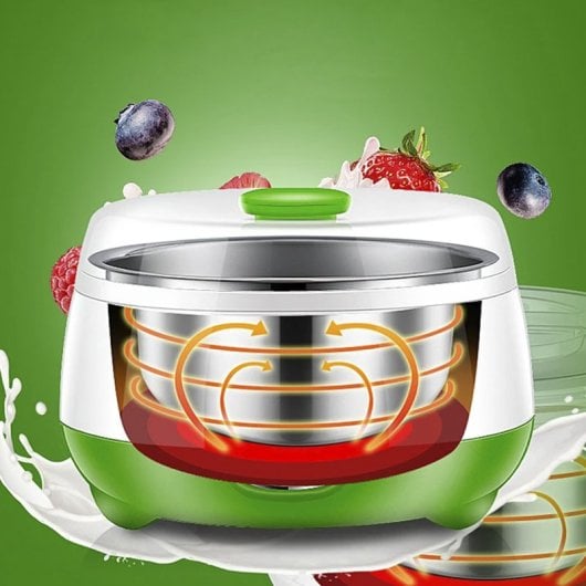 Dam Electronics YG120 Joghurtbereiter, Edelstahl, 1,2 l, Temperaturregelung, BPA-frei
