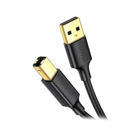 Cable impresora Ugreen US135 USB 2.0 a USB-B 2m blindado plug and play negro