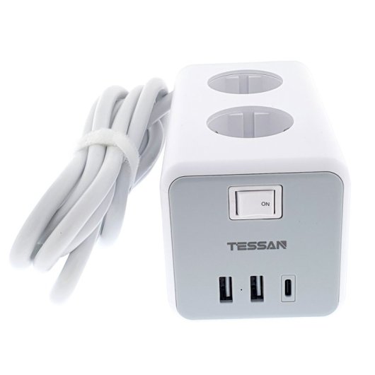 Base múltiple Osca Connect 6 tomas 16A USB A y USB C cable 2 metros 3600W