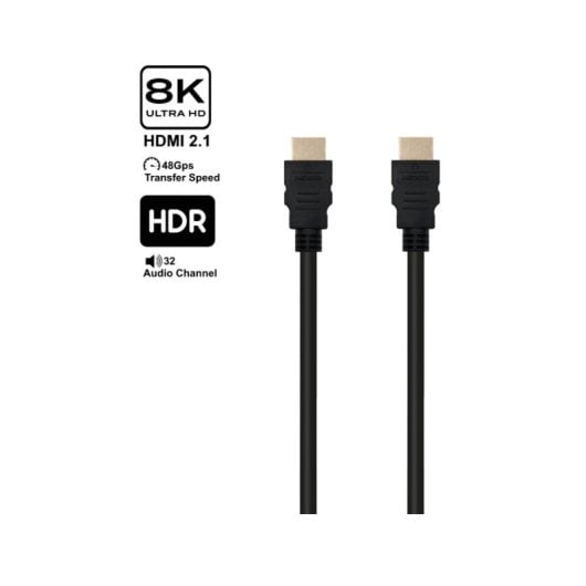 Cable HDMI Ewent EC1324 8K HDR 8m chapado en oro ARC Ethernet triple blindaje